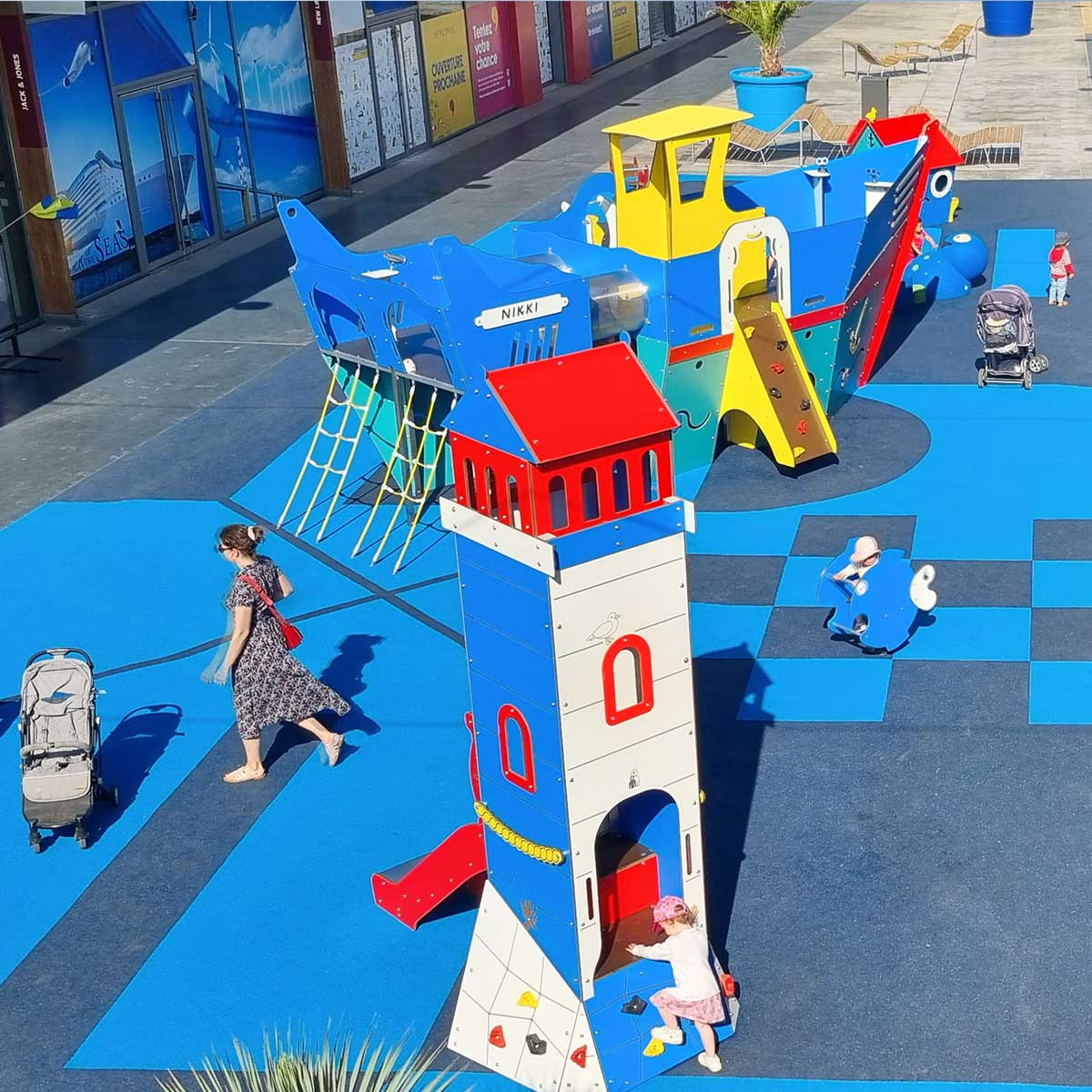 Sea-themed mall outdoor play area