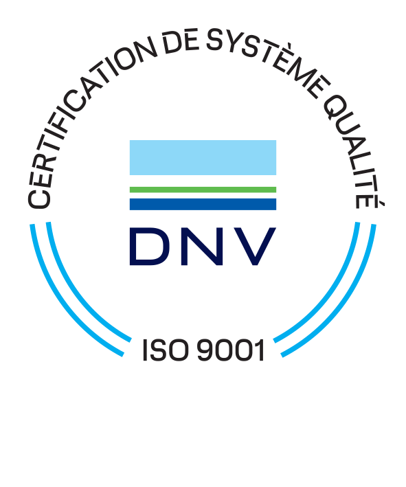 DNV-Logo für die Zertifizierung nach ISO 9001.